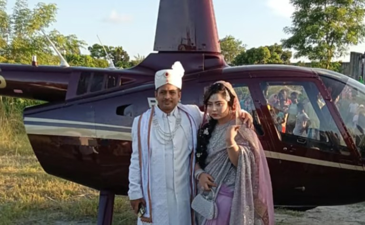 স্ত্রী পালিয়েছেন প্রেমিকের সঙ্গে, নতুন বউ আনলেন হেলিকপ্টারে